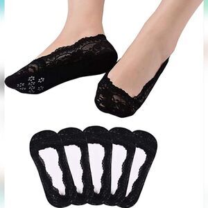 Lace No-Show Socks, Womens Size Small